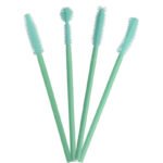 Disposable Mint Green Silicone Eyelash Brushes, 50pcs Portable Mascara Wands, Makeup Lash Curling Brushes Beauty Tool